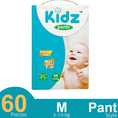 Kidz pant System Baby Diaper (M size) (5-10kg) (60pcs) image