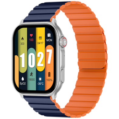 Kieslect KS Pro Calling 2.01 Inch Amoled Smart Watch ( Free Strap Protector) - Silver image