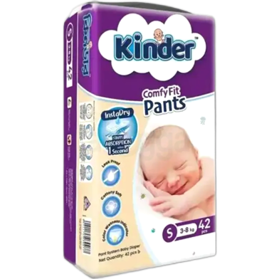Kinder Diaper Comfy Fits Pants Jumbo S (3-8Kg) 42pcs image