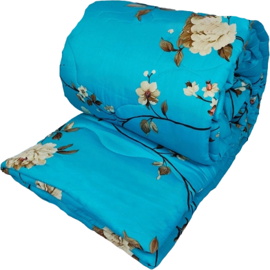 King Size Comforter With Full Cotton Fabric 84×90 Inch European Winter Comforter (1pcs Box) Blue image