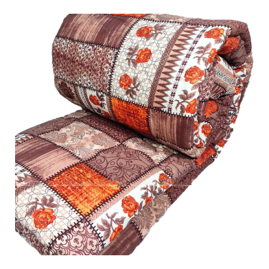 King size Exclusive Comforter winter comforter 84*90 inch Comforter for Winter European (1pcs Box) Brown flower art image