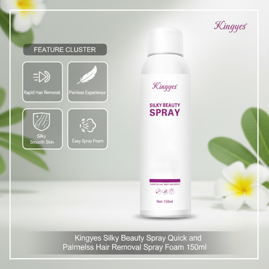 Kingyes Silky Beauty Spray Quick and Painless Hair Removal Spray Foam 150ml Slide 3
