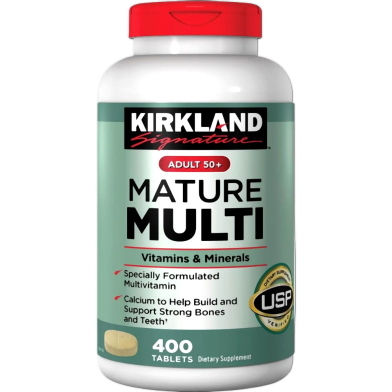 Kirkland Signature Adult 50 Plus Mature Multi Vitamins And Minerals – 400 Tablets image
