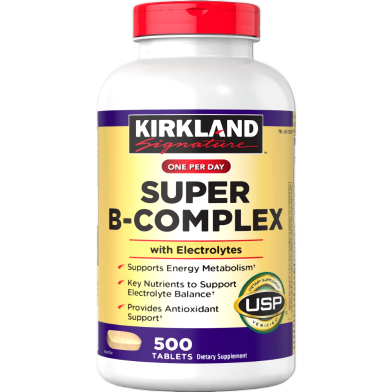 Kirkland Signature Super B-Complex with Electrolytes – 500 Tablets image