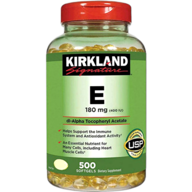 Kirkland Signature Vitamin E 400 IU 180 mg – 500 Softgels image