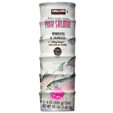 Kirkland Signature Wild Caught Alaska Pink Salmon Cans 6cans X 170gm image