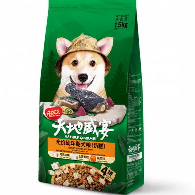 Kitchen Flavor Dog Nature Gourmet Salmon For Beauty Dog For All Life Stages 1.5 kg image