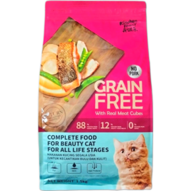 Kitchen Flavor Grain Free Dry Cat Food - For All Life Stages 1.5kg | Complete Beauty Cat Food image