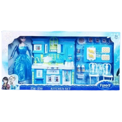 Kitchen Frozen Big Size Doll Toy With Household Set (kitchen_frozen_big) image