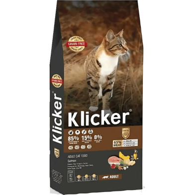 Klicker Grain Free Adult Dry Cat Food Salmon 1 kg image