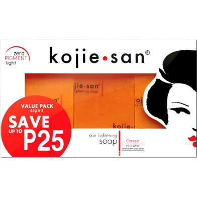 Kojie San Skin Lightening Kojic Acid Whitening Soap 3 X 65gm image