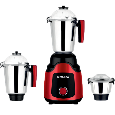 Konka Master Chef Mixer Grinder 3 Jar (1200W) Red image