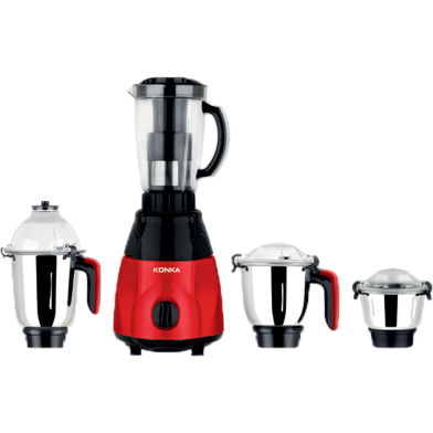Konka Turbo Pro Mixer Grinder 4 Jar (1000W)- Red image