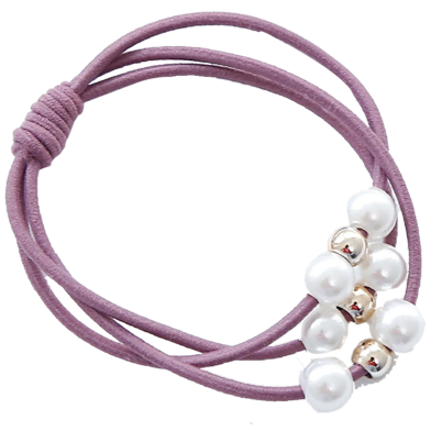 Korean Creative Hair Rope, Versatile Pearl Hair Tie, Beaded Multi-layer Hair Tie -3 Pcs image