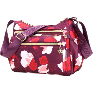 Korean Sports Travel Shoulder Bag (Light Maroon Colour) image