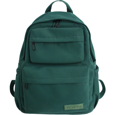 Simple Oxford Large Capacity Comter Backpack - Green image