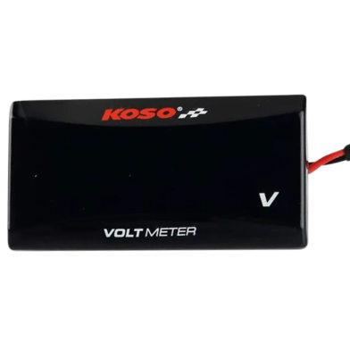 Koso Volt Meter With Adhesive Sticker For Motorcycle DC 12V-150V With LED Display (Imported) Without Clump image