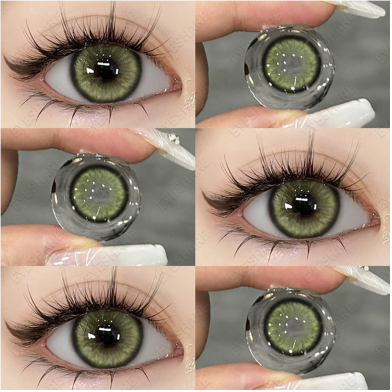 Ksseye Diamond Norko Green Color Contact Lens With Regular Kit Box image