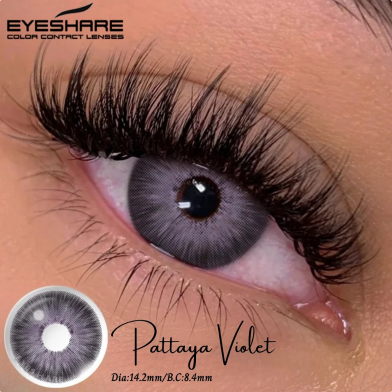 Ksseye Pattaya Violet Contact Lens With Kit Box(Lens Case) image