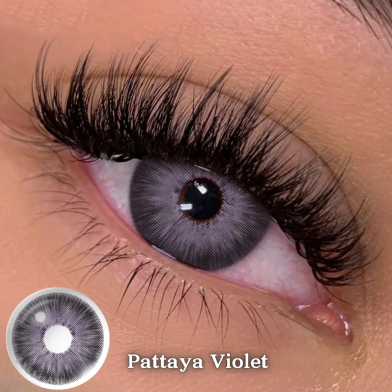 Ksseye Pattaya Violet Contact Lens With Kit Box(Lens Case) image