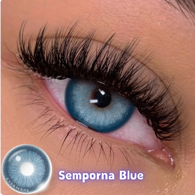 Ksseye Sem. Por. Na Blue Color Contact Lens With Lens Kit Box image