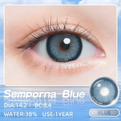 Ksseye Sem. Por. Na Blue Color Contact Lens With Lens Kit Box image