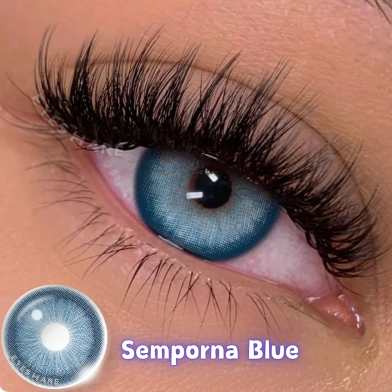 Ksseye Sem. Por. Na Blue Color Contact Lens With Lens Kit Box image