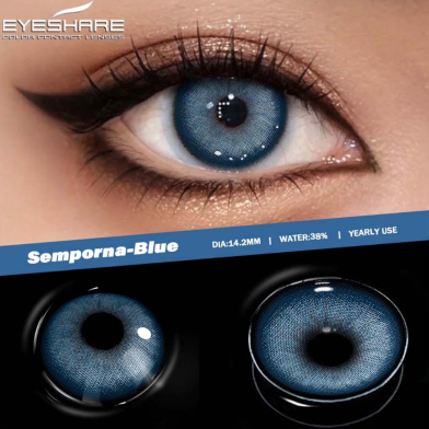 Ksseye Sem. Por. Na Blue Color Contact Lens With Lens Kit Box image