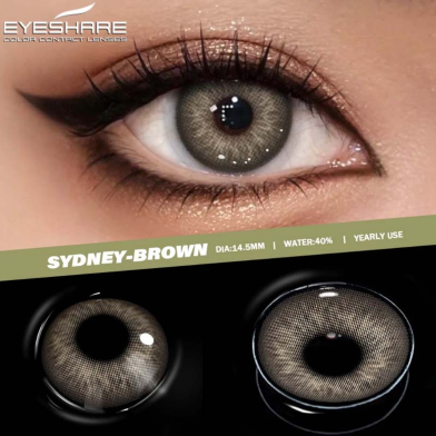 Ksseye Sydney Brown Color Contact Lens with Lens Kit Box For Men And Women.New Ksseye Sydney Series image