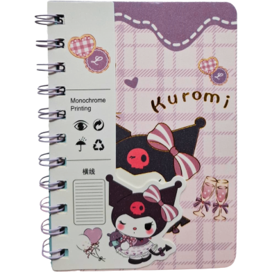 Kuromi Decorated Any Colour Spiral Notebook, Notebook for Students, Random Colour and Style image