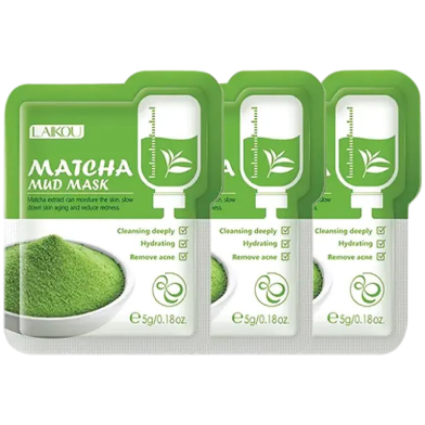 LAIKOU Matcha Mud 5g Face Msk-3pcs image