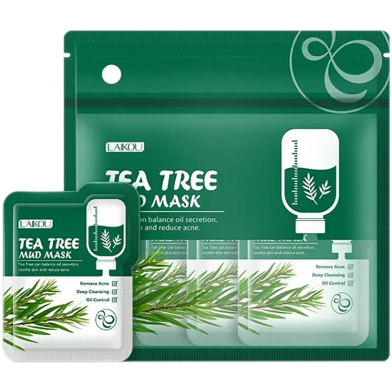 LAIKOU Tea Tree Mud Mask Repairing Acne Cleansing Blackhead Oil Control image