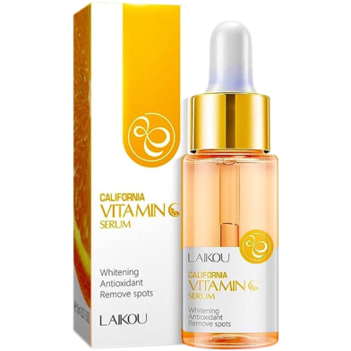 LAIKOU Vitamin C Serum for Face, Facial Serum with Hyaluronic Acid For Fairness, Pigmentation, Advanced Korean Formula, 15 ML image