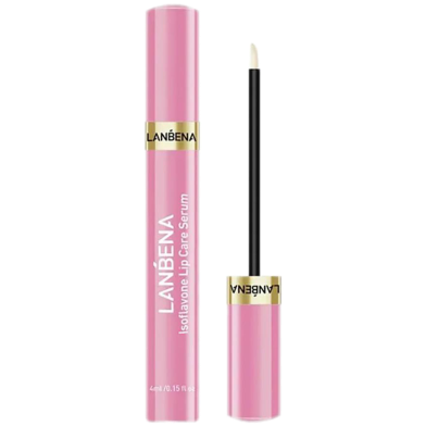 LANBENA Lips Care Serum, Isoflavone Lip Care Essence Plump Doodle Lips Refine Lip Wrinkles Repair Lip Honey-15ml image
