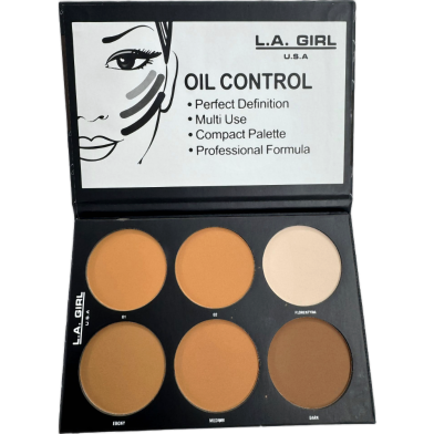 L.A. Girl Oil Control Compact Powder Palette-(6 Colors) image