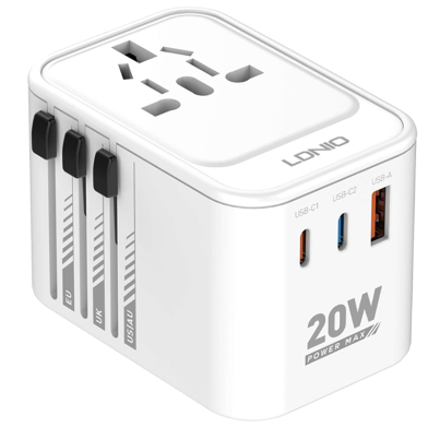 LDNIO Z9 3 USB Ports 20W GaN Travel Adapter image