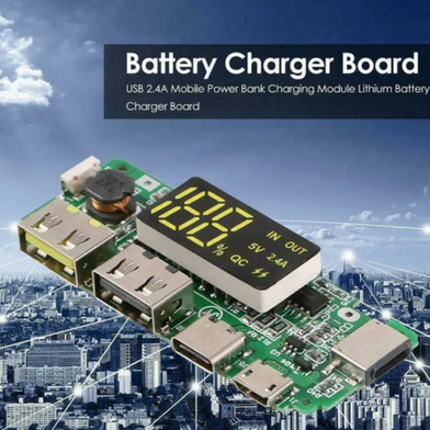 LED Dual USB 5V 2.4A Micro/Type-C USB Mobile Power Bank 18650 Charging Module Lithium Battery Charger Board Circuit Protection Slide 2
