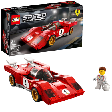 LEGO Speed Champions 1970 Ferrari 512 Building Set - Sports Red Race Car Toy, Collectible Model Building Set with Racing image