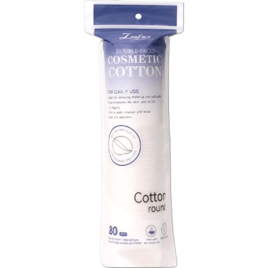 LMLTOP Double Faced Cosmetics Cotton Pad - 80Pcs image