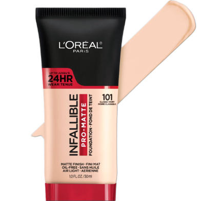 L'Oreal 24HR Infallible Pro Matte Foundation - 101 Classic Ivory image