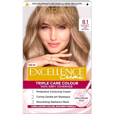L'Oreal Excellence Creme Triple Care Colour - 8.1 Natural Ash Blonde image