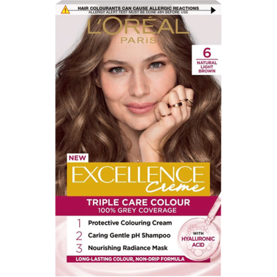 L'Oreal Excellence Creme Triple Care Colour - 6 Natural Light Brown image