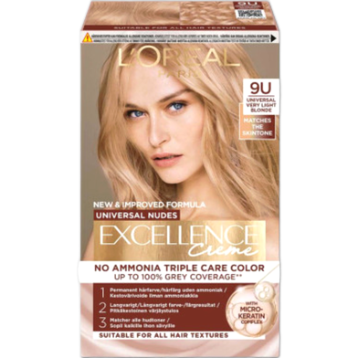 L'Oreal Excellence No Ammonia Triple Care Colour - 9U Universal Very Light Blonde image