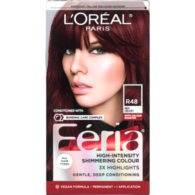 L'Oreal Feria High Intensity Shimmering Colour - R48 Red Velvet image