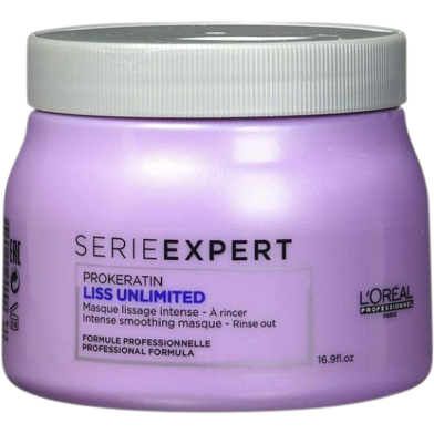 L'Oreal Serie Expert Pro Keratin Liss Unlimited Hair Masque 490gm image
