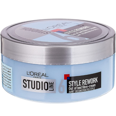 L'Oreal Studio Line Six Style Rework Out Of Bed Fibre Cream 150ml image