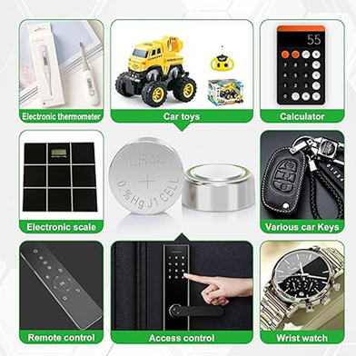 LR44, A76, AG13, G13, LR1154, L1154 Button Cell Coin 1.5 Volt Battery Slide 2