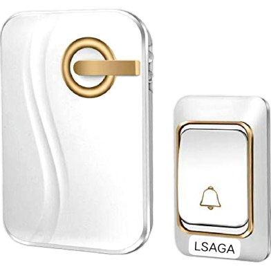 LSAGA Wireless Doorbell Battery-Operated 200M Remote Waterproof 1 Transmit Calling Bell Wireless Door Bell image