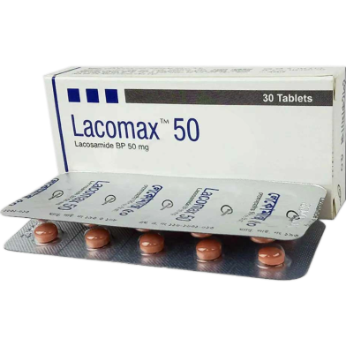 Lacomax 50 mg Tablet 10's Strip image