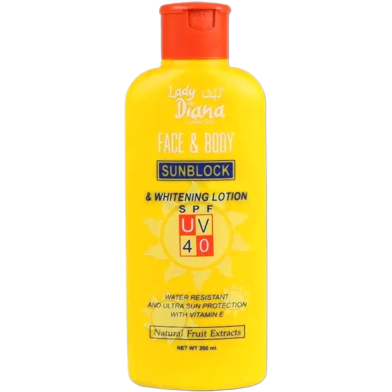 Lady Diana Collection Face And Body Sunblock And Whitening Lotion Spf40 With Vitamin E 200ml image
